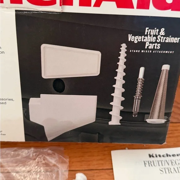 New in box KitchenAid White Fruit Vegetable Strainer parts Set mixer - Picture 8 of 8